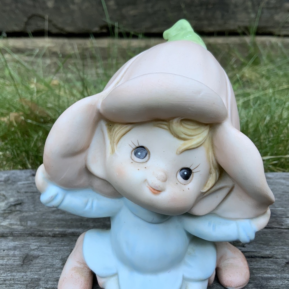 Vintage Homco Garden Pixie Elf Figurine 4" 5615 Whimsical Fairy EUC